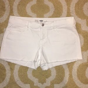 Old Navy white slim fitted denim shirts size 6